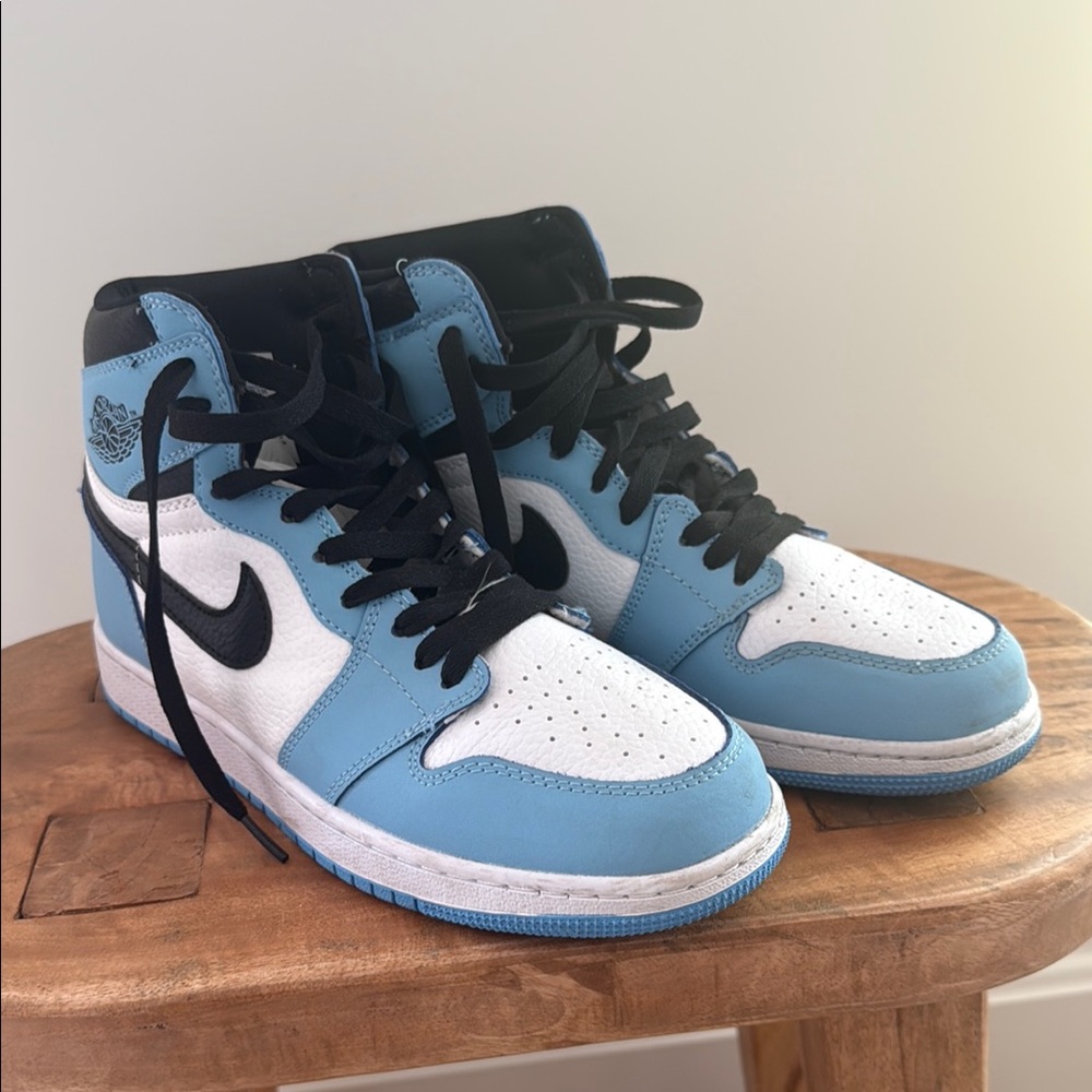 Nike Air Jordan Blue and White High-Tops